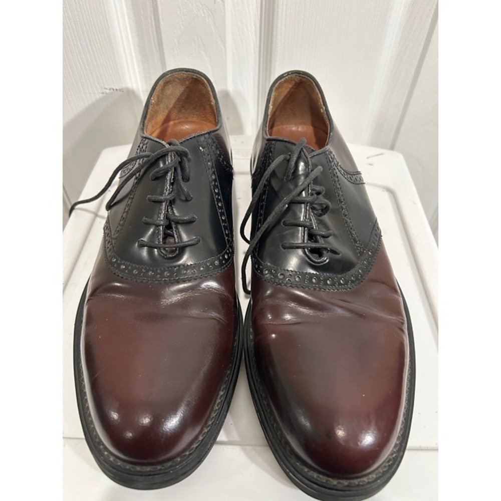 Bostonian Two‑Tone Brogue Dress Shoes Men's 11 Brown/Black